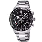 Ρολόι Festina Ceramic F20575/3 Χρονογράφος Με Ασημί Μπρασελέ & Μαύρο Καντράν