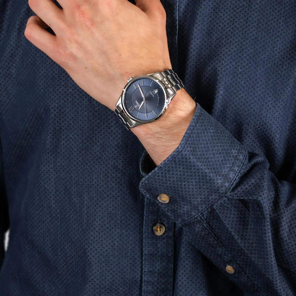 Ρολόι Festina F20425/2 Με Ασημί Ατσάλινο Μπρασελέ & Μπλε Καντράν