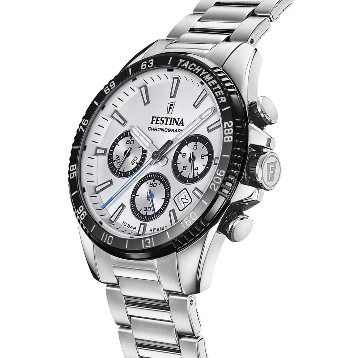 Ρολόι Festina F20560/1 Χρονογράφος Με Ασημί Μεταλλικό Μπρασελέ