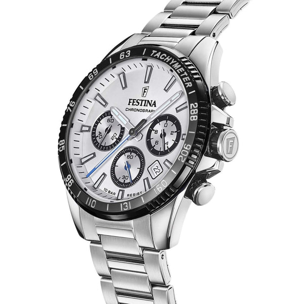 Ρολόι Festina F20560/1 Χρονογράφος Με Ασημί Μεταλλικό Μπρασελέ
