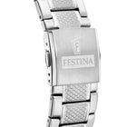 Ρολόι Festina F20668/4 Χρονογράφος Με Ασημί Μπρασελέ & Μαύρο Καντράν