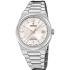 Ρολόι Festina Swiss Made F20035/2 Με Ασημί Μπρασελέ & Ασημί Καντράν