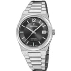 Ρολόι Festina Swiss Made F20035/6 Με Ασημί Μπρασελέ & Μαύρο Καντράν