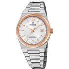 Ρολόι Festina Swiss Made F20036/1 Με Ασημί Μπρασελέ & Ασημί Καντράν