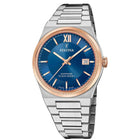 Ρολόι Festina Swiss Made F20036/2 Με Ασημί Μπρασελέ & Μπλε Καντράν