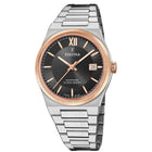Ρολόι Festina Swiss Made F20036/3 Με Ασημί Μπρασελέ & Μαύρο Καντράν