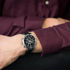 Ρολόι Festina F20542/5 Χρονογράφος Με Μαύρο Δερμάτινο Λουράκι