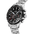 Ρολόι Festina F20560/6 Χρονογράφος Με Ασημί Μπρασελέ & Μαύρο Καντράν