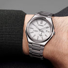 Ρολόι Citizen Super Titanium Zenshin NJ0180-80A με Ασημί Μπρασελέ & Λευκό Καντράν