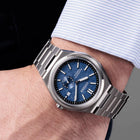 Ρολόι Citizen Super Titanium Zenshin NJ0180-80L με Ασημί Μπρασελέ & Μπλε Καντράν