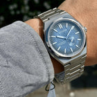 Ρολόι Citizen Super Titanium Zenshin 60 NK5020-58M με Ασημί Μπρασελέ & Μπλε Καντράν
