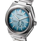 Ρολόι Citizen Super Titanium Zenshin 60 NK5020-58L με Ασημί Μπρασελέ & Γαλάζιο Καντράν