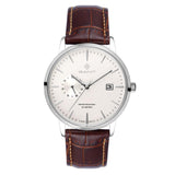 Ρολόι Gant East Hill G165002 με καφέ δερμάτινο λουράκι και άσπρο καντράν διαμέτρου 43mm.
