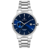 Αντρικό Ρολόι Gant East Hill G165018 Με Ασημί Μπρασελέ & Μπλε Καντράν