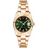 Ρολόι Gant Everett Mini G186008 με χρυσό ατσάλινο μπρασελέ και πράσινο καντράν διαμέτρου 28mm.
