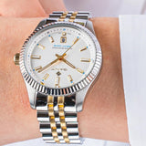 Ρολόι Gant Sussex Mid G171002 με δίχρωμο μπρασελέ σε ασημί-χρυσό χρώμα με άσπρο καντράν διαμέτρου 37.5mm.