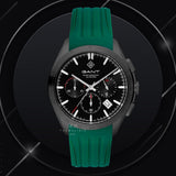 Ρολόι Gant Hammondsport G168007 χρονογράφος με πράσινο καουτσούκ λουράκι και μαύρο καντράν διαμέτρου 44mm.