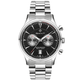 Αντρικό Ρολόι Gant Spencer G135001 Χρονογράφος Με Ασημί Μπρασελέ & Μαύρο Καντράν