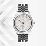 Ρολόι Gant Sussex 44 G166002 με ασημί ατσάλινο μπρασελέ και άσπρο καντράν διαμέτρου 43.5mm.