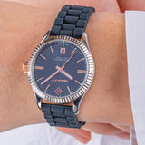 Ρολόι Gant Sussex G136019 με μπλε καουτσούκ λουράκι και μπλε καντράν διαμέτρου 34mm.