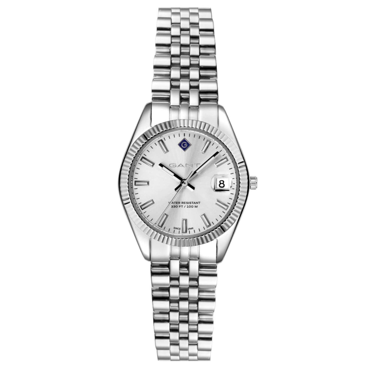 Γυναικείο ρολόι Gant Sussex Mini G181001 με ασημί ατσάλινο μπρασελέ και ασημί καντράν διαμέτρου 28mm.