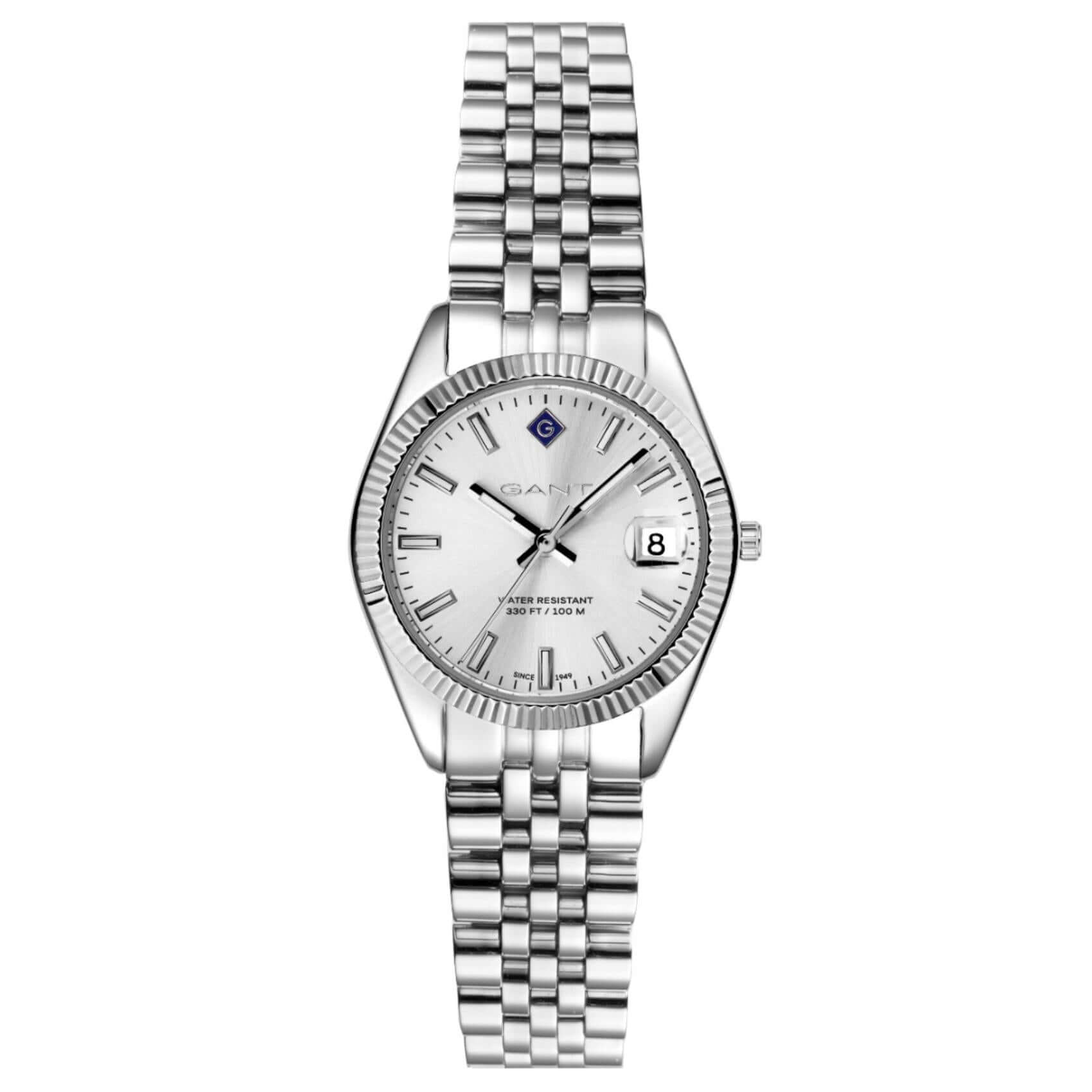 Γυναικείο ρολόι Gant Sussex Mini G181001 με ασημί ατσάλινο μπρασελέ και ασημί καντράν διαμέτρου 28mm.