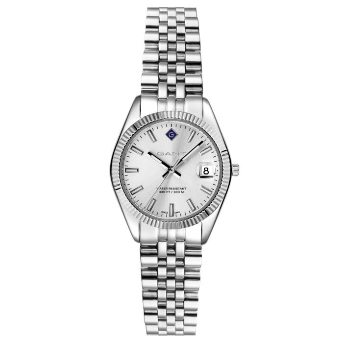 Γυναικείο ρολόι Gant Sussex Mini G181001 με ασημί ατσάλινο μπρασελέ και ασημί καντράν διαμέτρου 28mm.