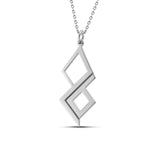 Γούρι κολιέ 2026 από ασήμι 925 με γεωμετρικό συνεχές σχέδιο και αλυσίδα 45–55 cm, σε minimal αισθητική