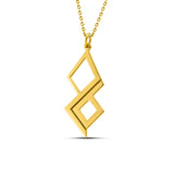 Γούρι 2026 κολιέ από ασήμι 925 σε χρυσό, με γεωμετρικό συνεχές σχέδιο και ρυθμιζόμενη αλυσίδα 45–55 cm, σε minimal αισθητική