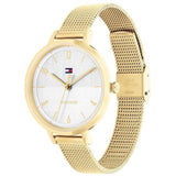 Γυναικείο ρολόι Tommy Hilfiger Florence 1782579 με χρυσό ατσάλινο μπρασελέ και άσπρο καντράν διαμέτρου 38mm.