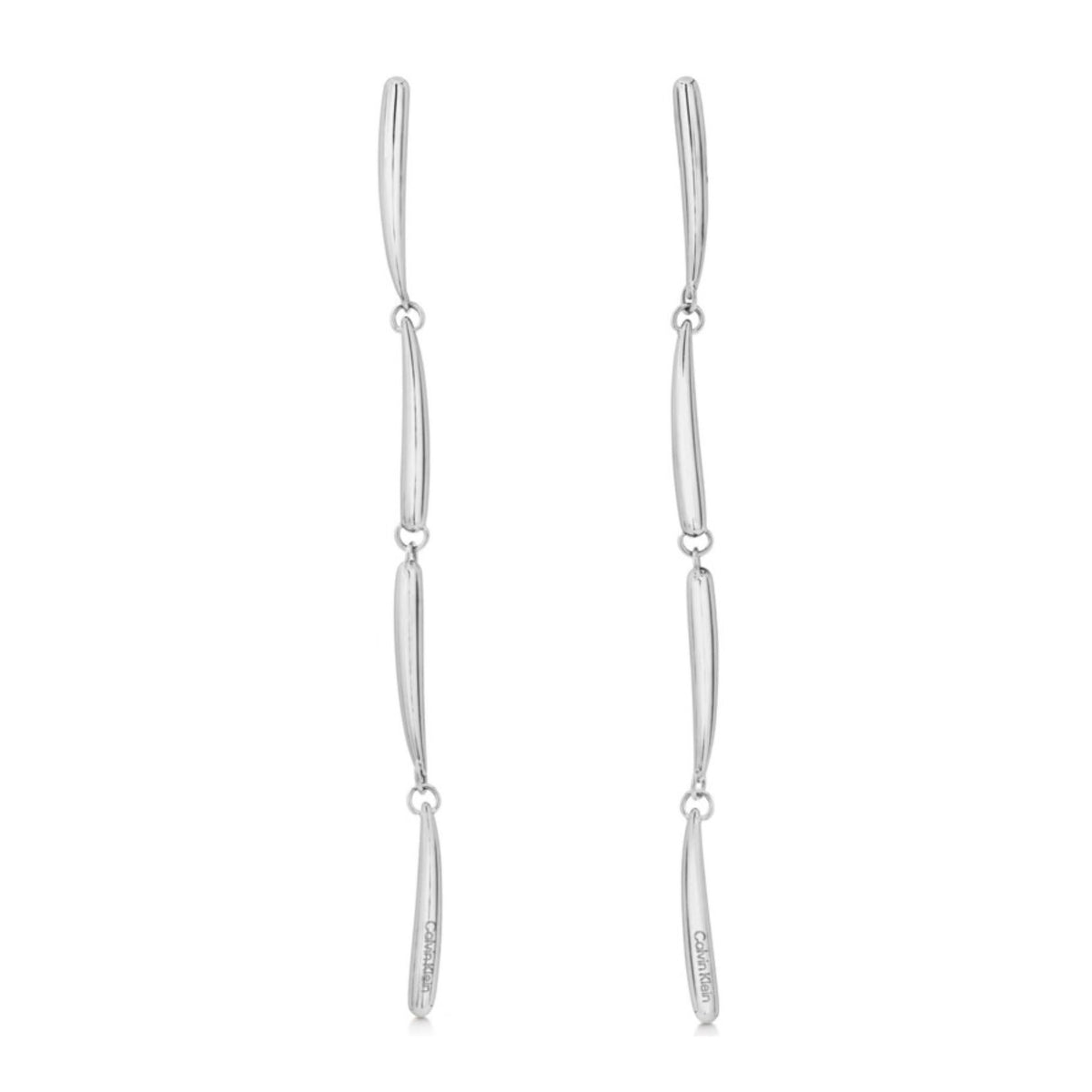 Γυναικεία σκουλαρίκια κρίκοι Calvin Klein Elemental 35000994 ασημί από ανοξείδωτο ατσάλι