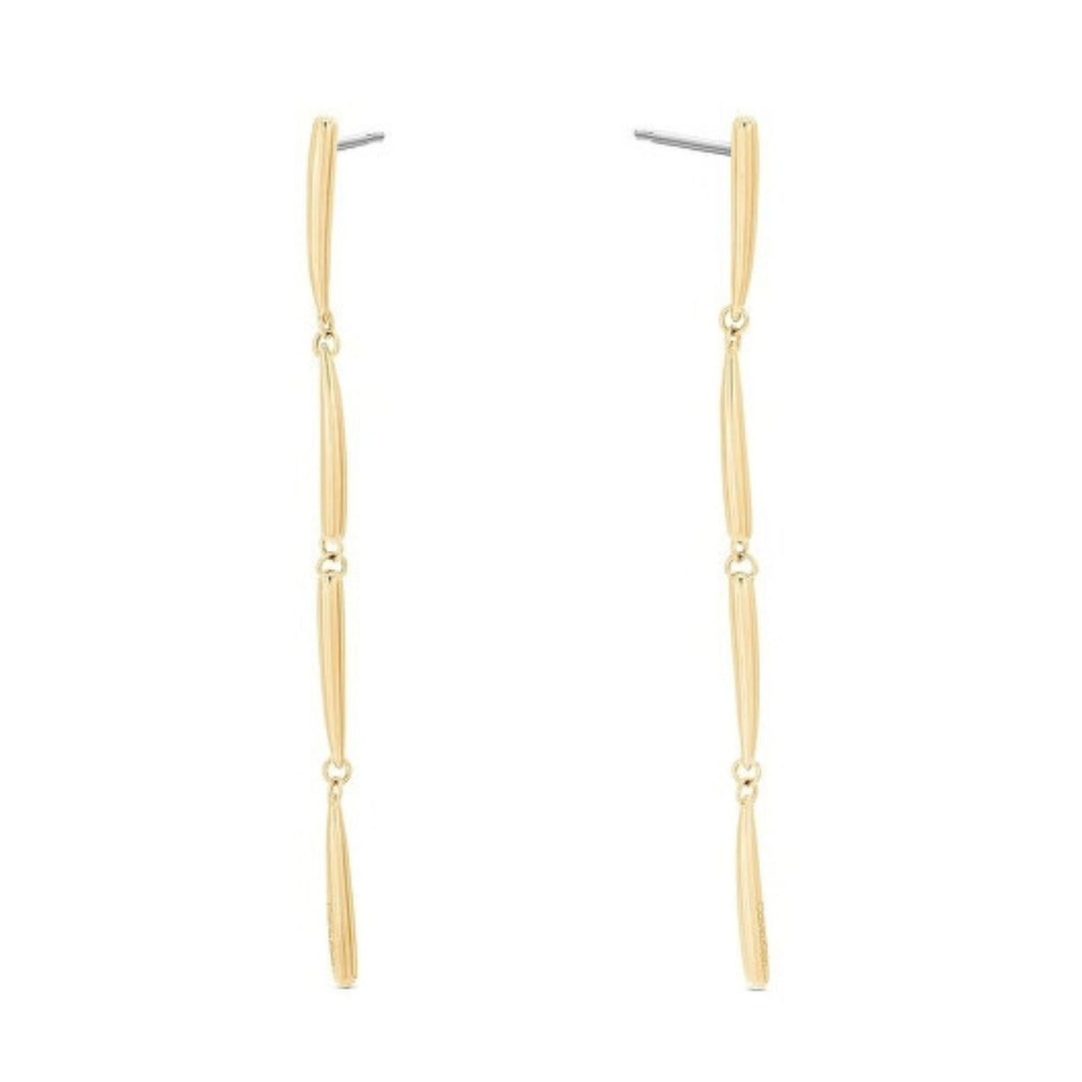 Γυναικεία κρεμαστά σκουλαρίκια Calvin Klein Elongated Drops 35000995 χρυσά από ανοξείδωτο ατσάλι