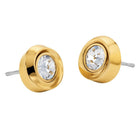 Γυναικεία Σκουλαρίκια Καρφωτά Calvin Klein Twisted Bezel Solitaire 35000772 Χρυσά