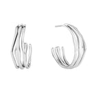 Γυναικεία Σκουλαρίκια Κρίκοι Calvin Klein Wavy 35000720 Ασημί