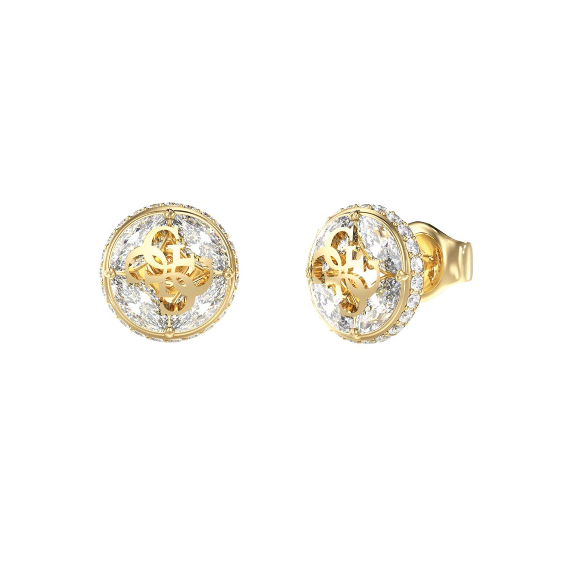 Γυναικεία σκουλαρίκια Guess 4G Supreme JUBE06395JWYGT/U χρυσά με πέτρες