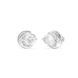 Γυναικεία σκουλαρίκια Guess Aurora JUBE06233JWRHT/U από ανοξείδωτο ατσάλι σε ασημί χρώμα με ζιργκόν. 