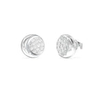 Γυναικεία Σκουλαρίκια Guess Aurora JUBE06240JWRHT/U σε Ασημί Χρώμα με Ζιργκόν