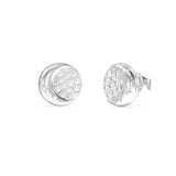 Γυναικεία σκουλαρίκια Guess Aurora JUBE06240JWRHT/U από ανοξείδωτο ατσάλι σε ασημί χρώμα με ζιργκόν. 