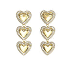 Σκουλαρίκια Guess Beloved JUBE06011JWYGT/U σε Χρυσό Χρώμα με Καρδιές και Ζιργκόν