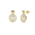 Σκουλαρίκια Guess G Talisman JUBE06203JWYGT/U σε Χρυσό Χρώμα με Καρδιές & Ζιργκόν