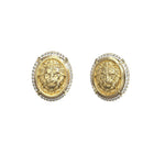 Σκουλαρίκια Guess Lioness Queen JUBE06191JWYGT/U σε Χρυσό Χρώμα με Ζιργκόν