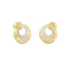 Σκουλαρίκια Guess Moon Drops JUBE06247JWYGT/U σε Χρυσό Χρώμα με Ζιργκόν