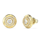 Σκουλαρίκια Guess Sparks JUBE06289JWYGT/U σε Χρυσό Χρώμα με Λευκά Ζιργκόν