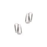 Γυναικεία σκουλαρίκια κρίκοι Emporio Armani Iconic Trend EGS3342040 από ορείχαλκο σε ασημί χρώμα με γυαλιστερό φινίρισμα.