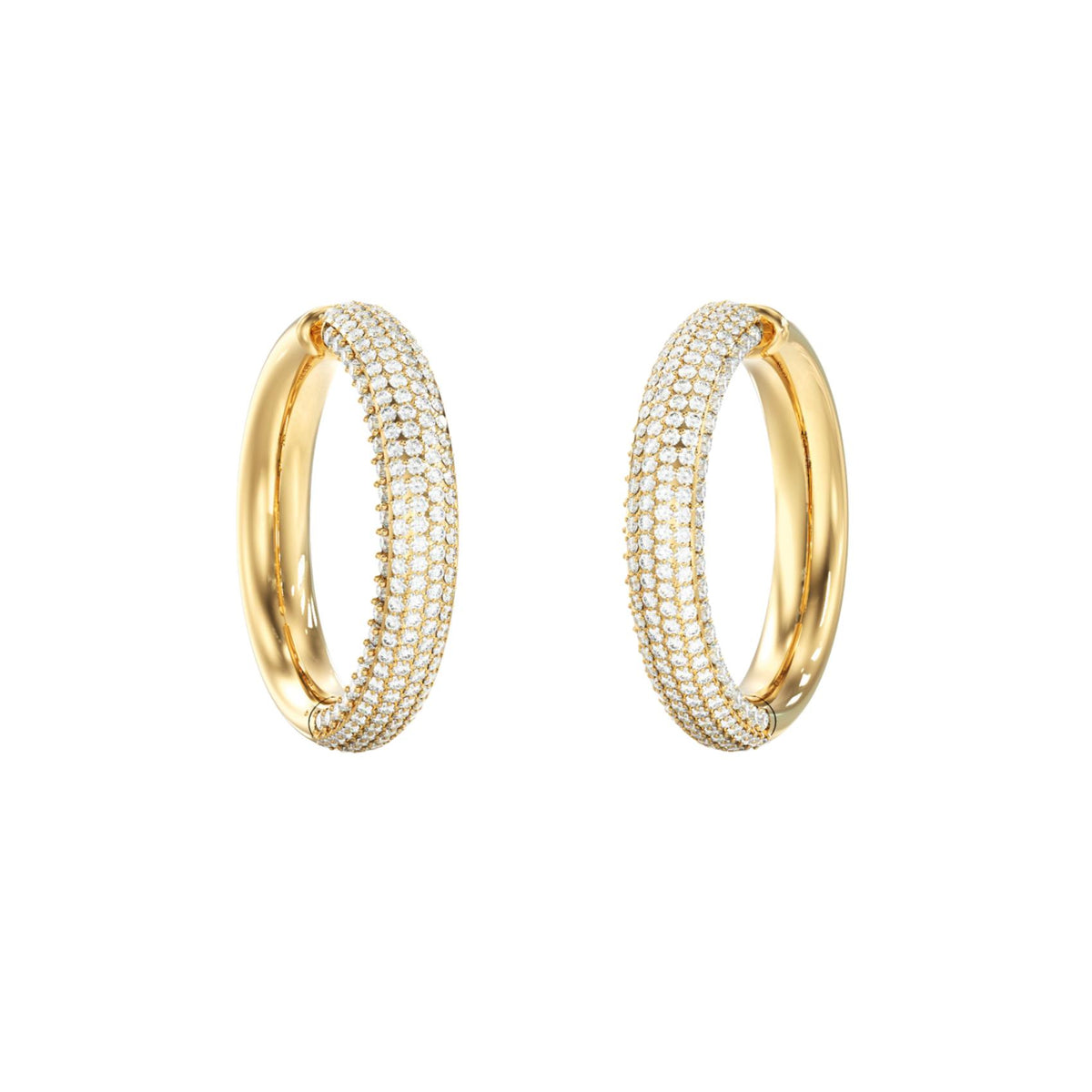 Γυναικεία σκουλαρίκια κρίκοι Guess Madison JUBE06425JWYGT/U χρυσά με πέτρες