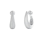 Γυναικεία Σκουλαρίκια Κρίκοι Guess Madison JUBE06429JWRHT/U Ασημί με Πέτρες