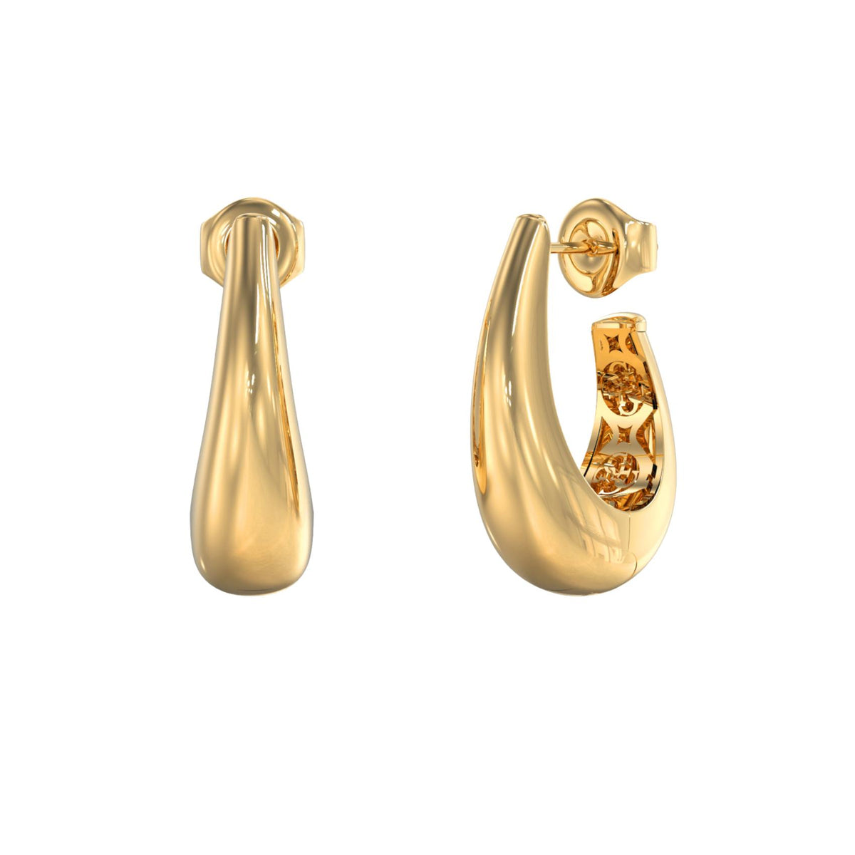 Γυναικεία σκουλαρίκια κρίκοι Guess Madison JUBE06430JWYGT/U χρυσά