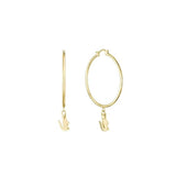 Γυναικεία Σκουλαρίκια Lacoste Χρυσοί Μεσαίοι Κρίκοι 2040376