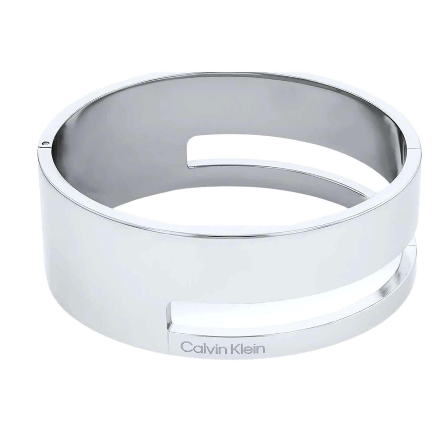 Γυναικείο βραχιόλι χειροπέδα Calvin Klein 35000674 ατσάλινη ασημί.