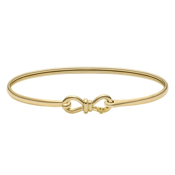 Γυναικεία χειροπέδα Emporio Armani Sentimental EGS3327710 από ορείχαλκο σε χρυσό χρώμα με γυαλιστερό φινίρισμα και minimal σχεδιασμό.